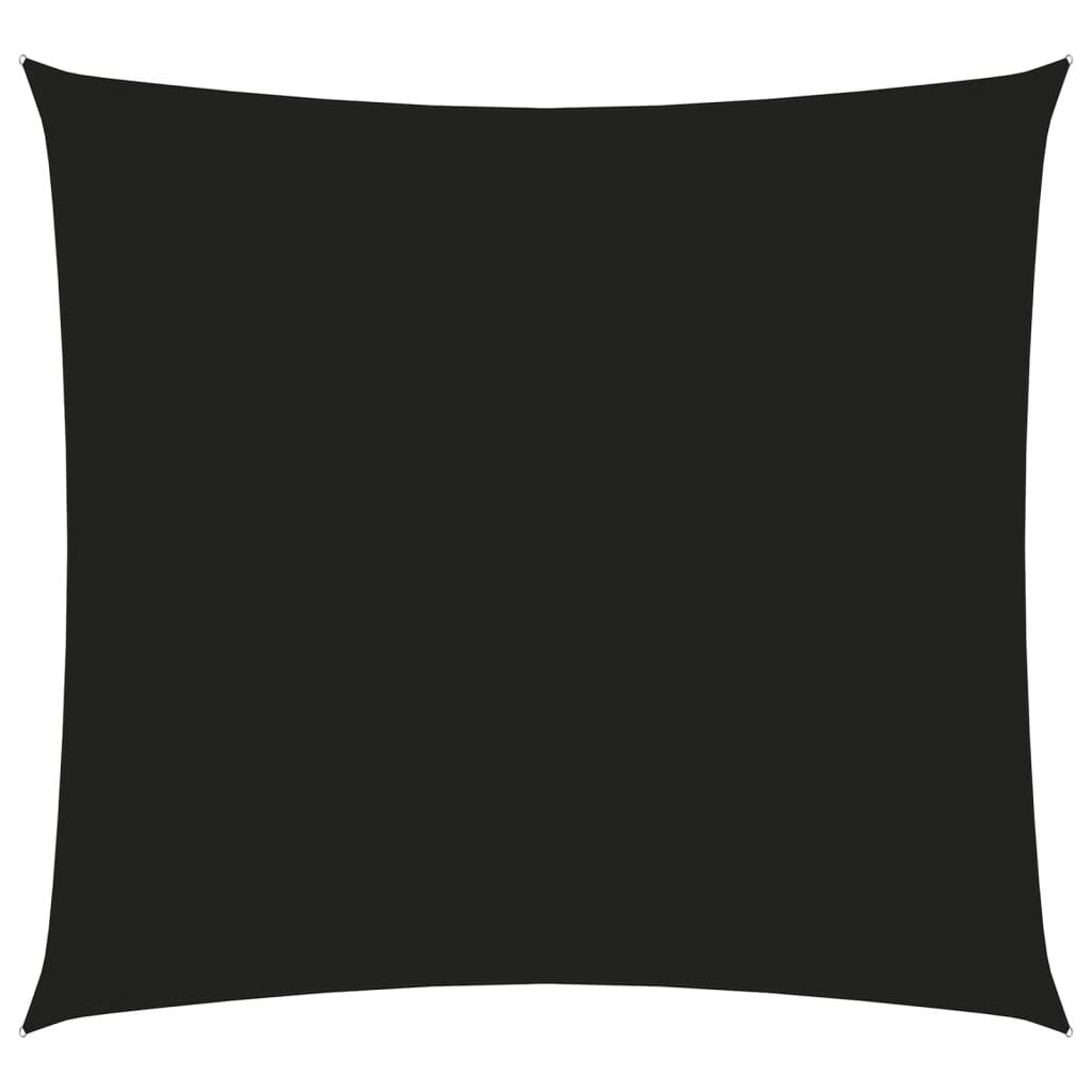 Solsejl 4,5x4,5 m firkantet oxfordstof sort billede
