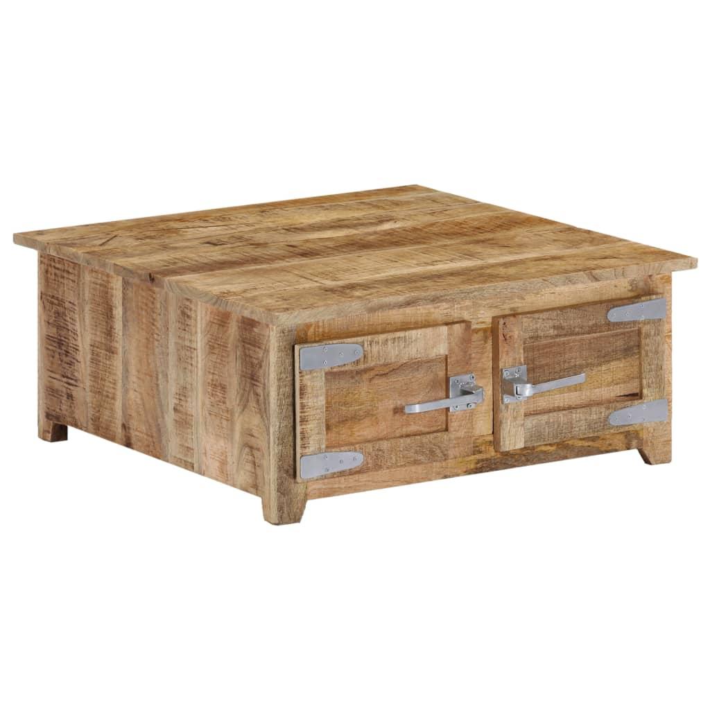 Sofabord 70x70x30 cm massivt mangotræ
