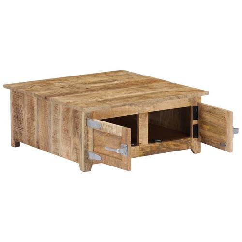 Sofabord 70x70x30 cm massivt mangotræ