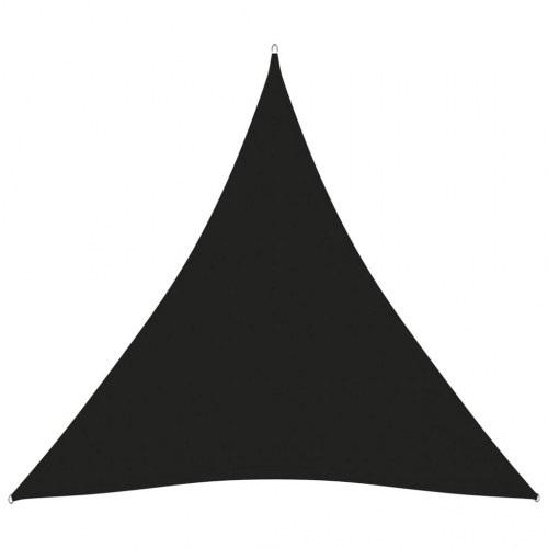 Solsejl 4×4×4 m trekant - oxfordstof, sort