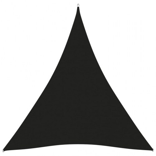 Solsejl trekant 5 × 7 × 7 m i oxfordstof - sort