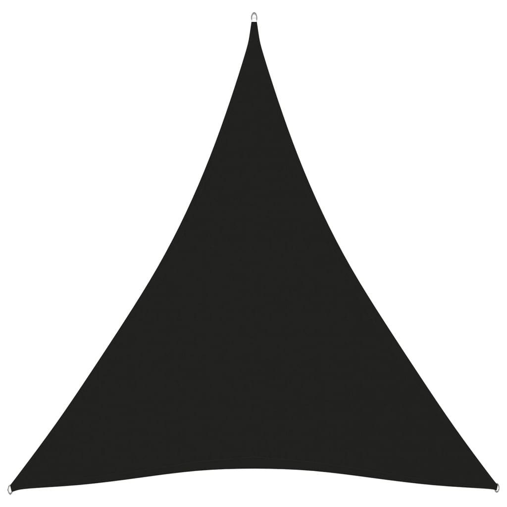 Solsejl 5x7x7 m trekantet oxfordstof sort