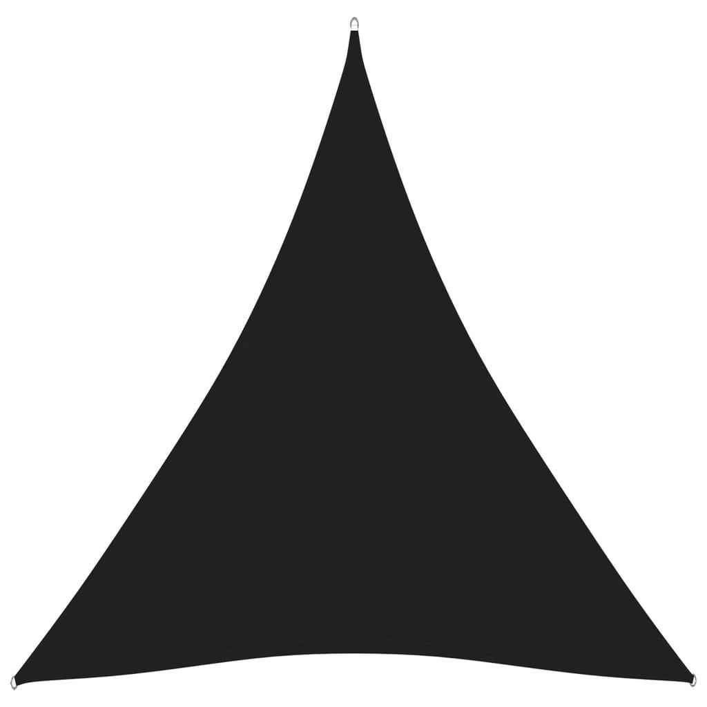 Solsejl trekant 5 × 7 × 7 m i oxfordstof - sort