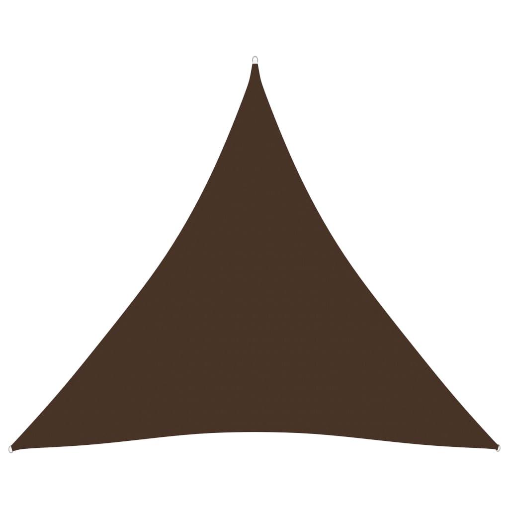 Solsejl 5x5x5 m trekantet oxfordstof brun
