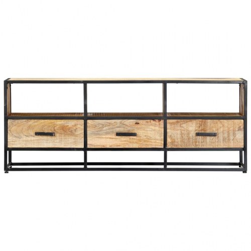 Tv-skab 120x30x45 cm massivt mangotræ