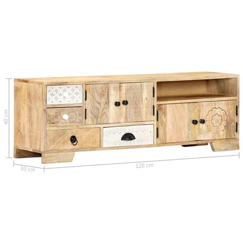 Tv-skab 120x30x40 cm massivt mangotræ
