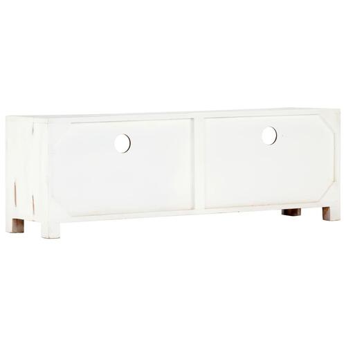 Tv-skab 120x30x40 cm massivt akacietræ hvid