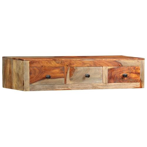Væghængt konsolbord 100x25x20 cm massivt sheeshamtræ