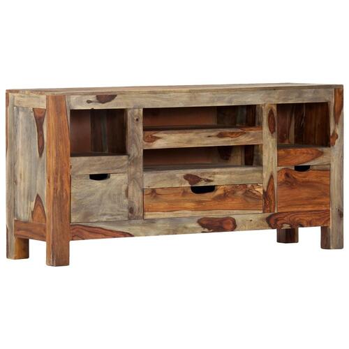 Skænk 100x30x50 cm massivt sheeshamtræ grå