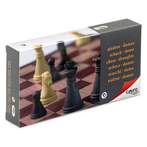 Brætspil Skak og Dam Magnetic Cayro C450 Plastik (16 x 16 cm)