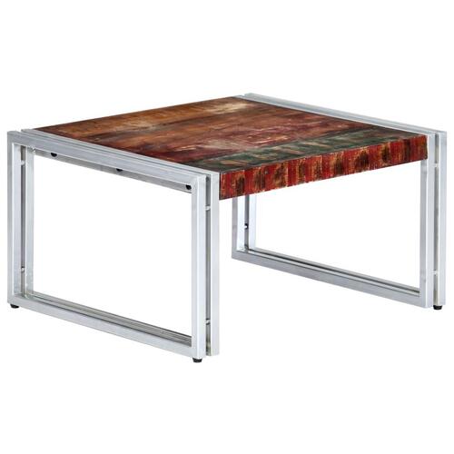 Sofabord 60x60x35 cm massivt genbrugstræ