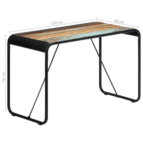 Spisebord 118x60x76 cm massivt genbrugstræ