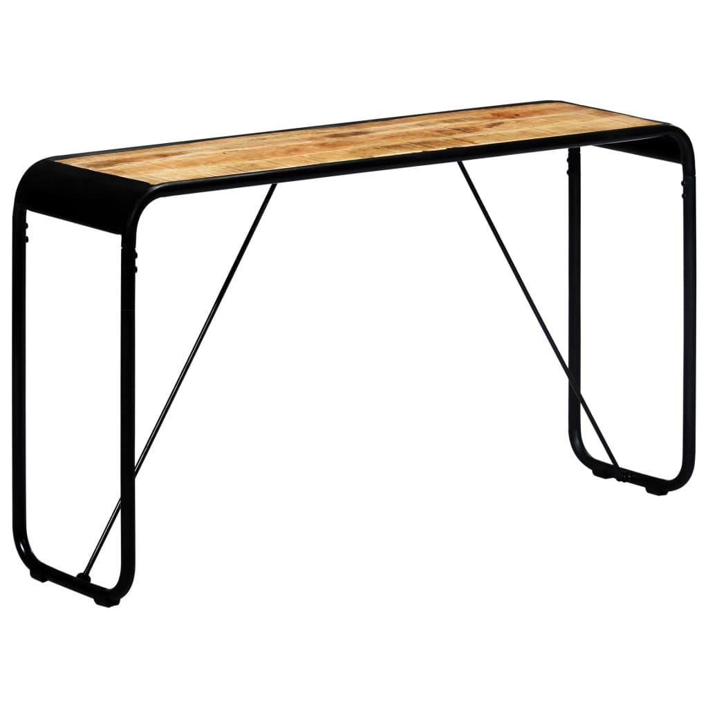 Konsolbord 140 x 35 x 76 cm massivt ru mangotræ