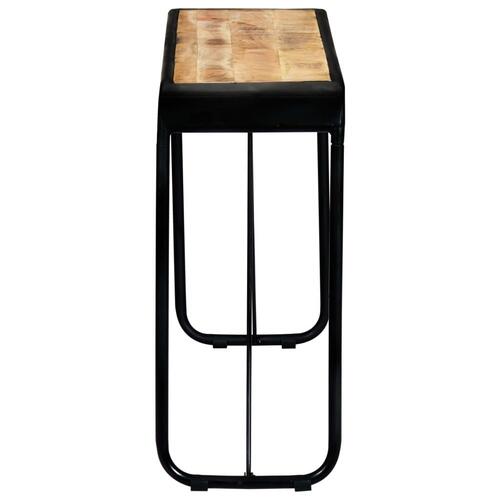 Konsolbord 140 x 35 x 76 cm massivt ru mangotræ