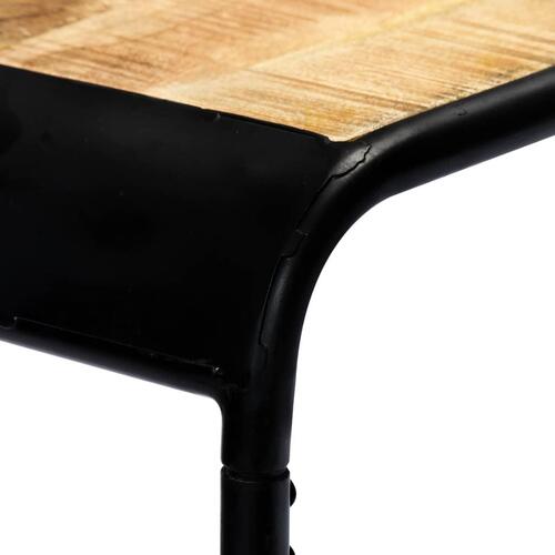 Konsolbord 140 x 35 x 76 cm massivt ru mangotræ