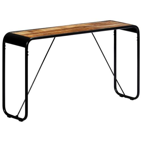 Konsolbord 140 x 35 x 76 cm massivt ru mangotræ