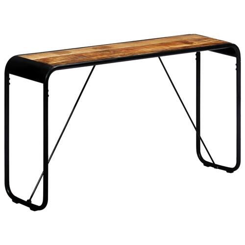 Konsolbord 140 x 35 x 76 cm massivt ru mangotræ