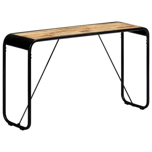 Konsolbord 140 x 35 x 76 cm massivt ru mangotræ