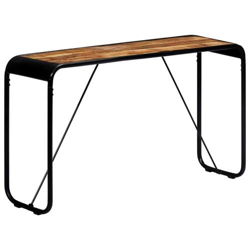 Konsolbord 140 x 35 x 76 cm massivt ru mangotræ