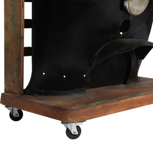 Rickshaw-vinskab 100x60x172 cm massivt genbrugstræ