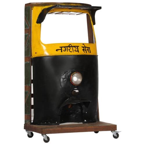 Rickshaw-vinskab 100x60x172 cm massivt genbrugstræ