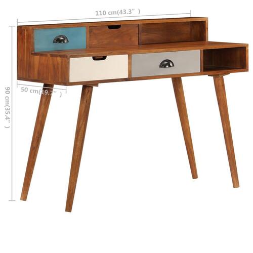 Skrivebord massivt akacietræ 110 x 50 x 90 cm