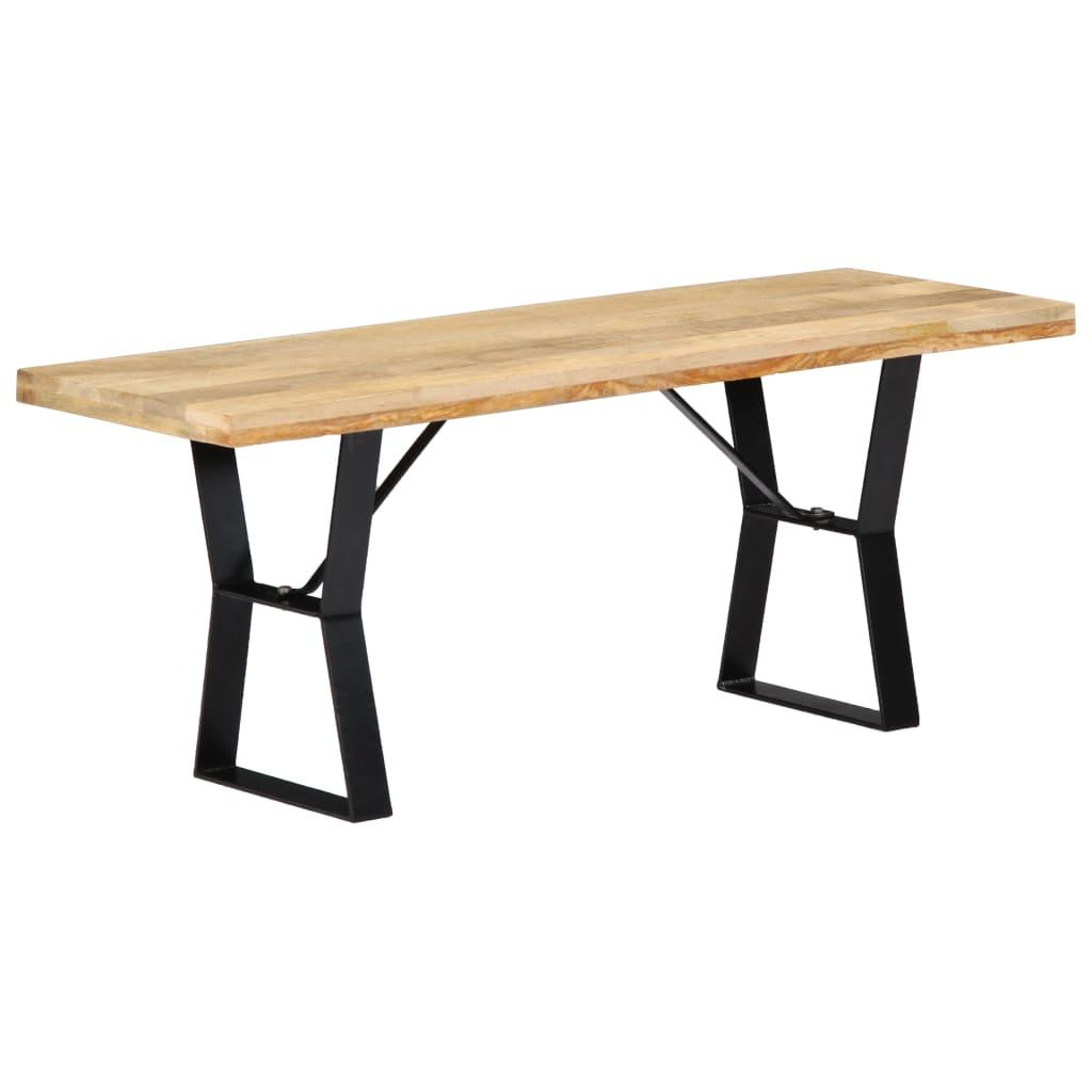 Bænk i massivt mangotræ 110 cm