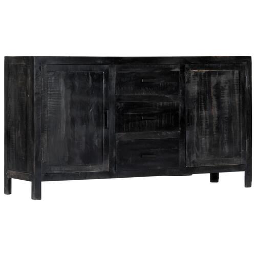 Skænk 147 x 40 x 80 cm massivt mangotræ sort