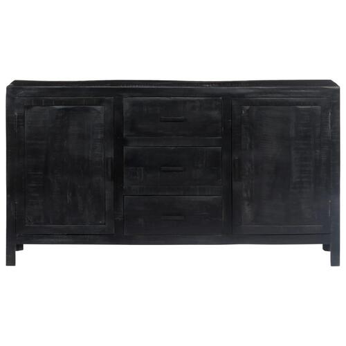 Skænk 147 x 40 x 80 cm massivt mangotræ sort