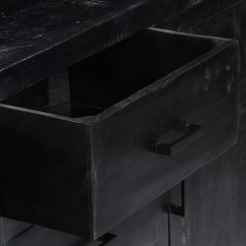 Skænk 147 x 40 x 80 cm massivt mangotræ sort