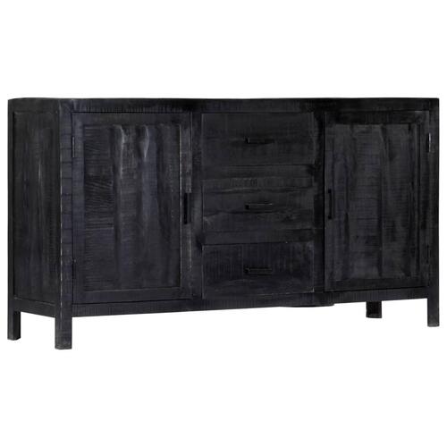 Skænk 147 x 40 x 80 cm massivt mangotræ sort