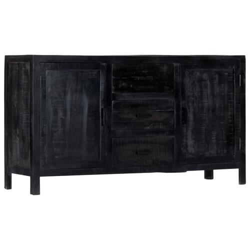 Skænk 147 x 40 x 80 cm massivt mangotræ sort