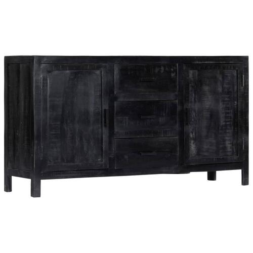 Skænk 147 x 40 x 80 cm massivt mangotræ sort
