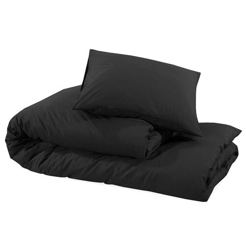 Sengetøj 240x220 cm bomuld sort