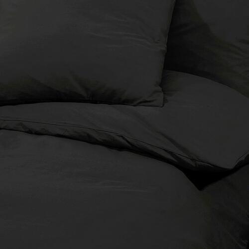 Sengetøj 240x220 cm bomuld sort