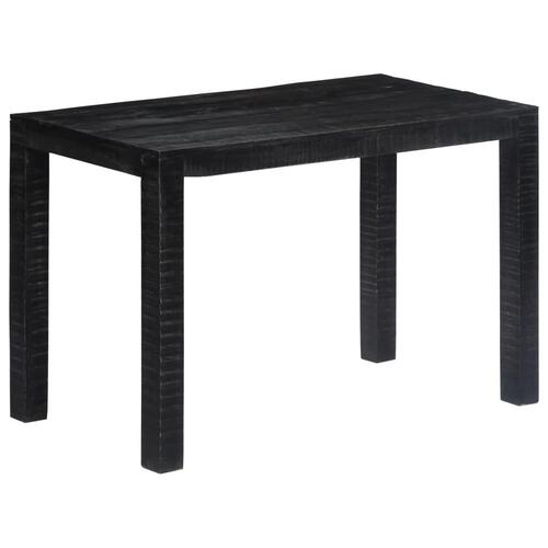 Spisebord massivt mangotræ 118 x 60 x 76 cm sort