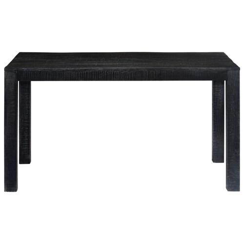 Spisebord massivt mangotræ 118 x 60 x 76 cm sort