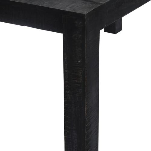 Spisebord massivt mangotræ 118 x 60 x 76 cm sort