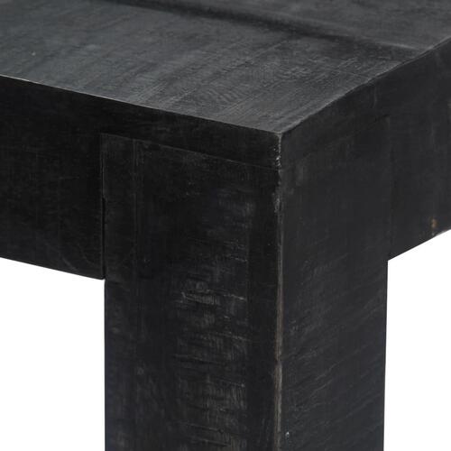 Spisebord massivt mangotræ 118 x 60 x 76 cm sort