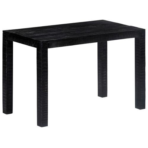 Spisebord massivt mangotræ 118 x 60 x 76 cm sort