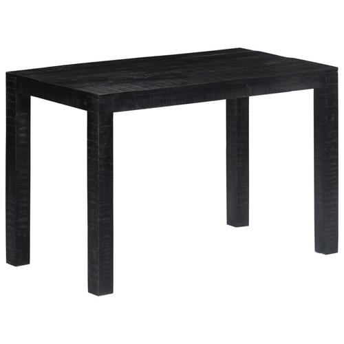 Spisebord massivt mangotræ 118 x 60 x 76 cm sort