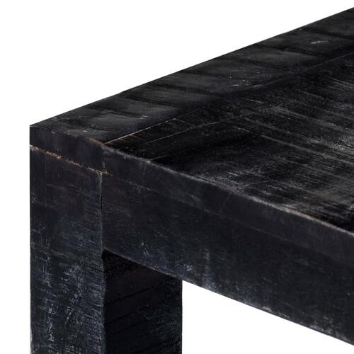 Sofabord sort 110 x 50 x 35 cm massivt mangotræ