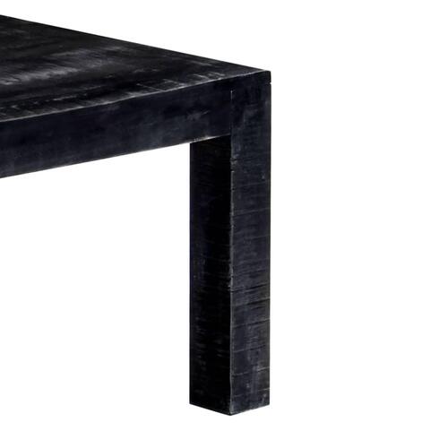 Sofabord sort 110 x 50 x 35 cm massivt mangotræ