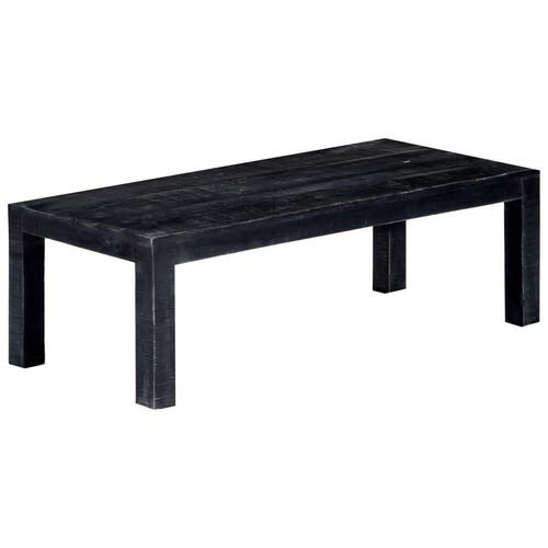 Sofabord sort 110 x 50 x 35 cm massivt mangotræ