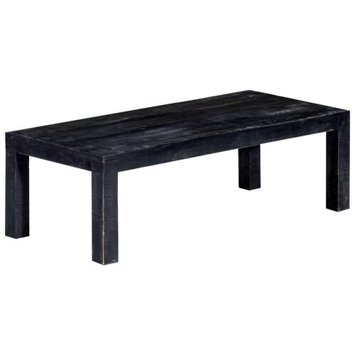 Sofabord sort 110 x 50 x 35 cm massivt mangotræ