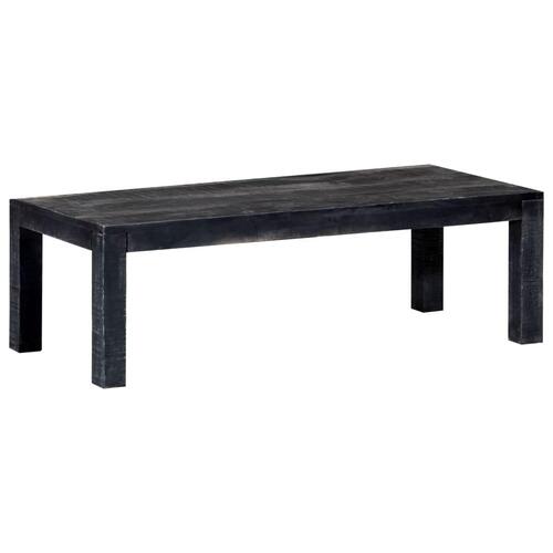 Sofabord sort 110 x 50 x 35 cm massivt mangotræ