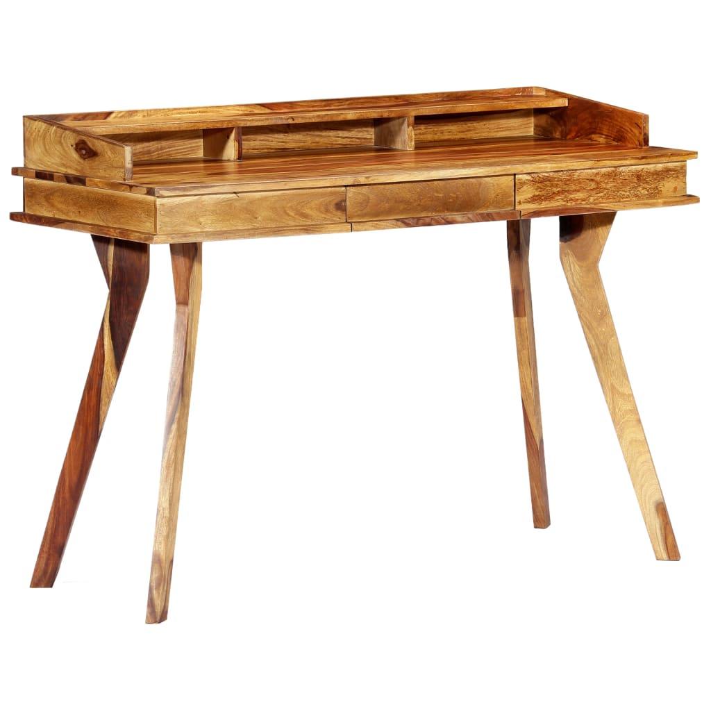 Skrivebord 115 X 50 X 85 Cm Massivt Sheeshamtræ