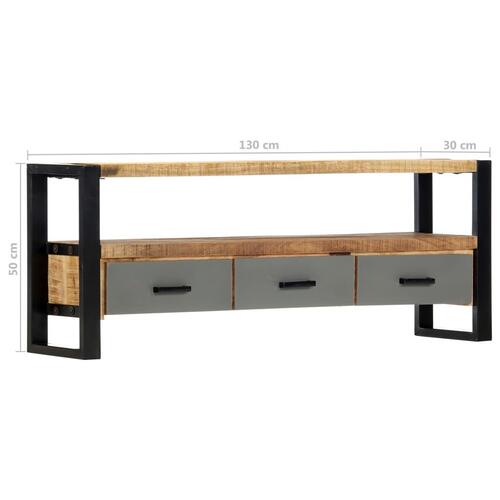 Tv-skab 130 x 30 x 50 cm massivt mangotræ