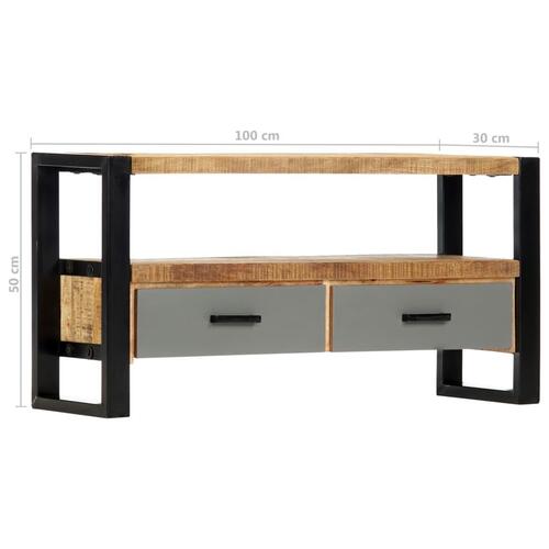 Tv-skab i massivt mangotræ 100 x 30 x 50 cm