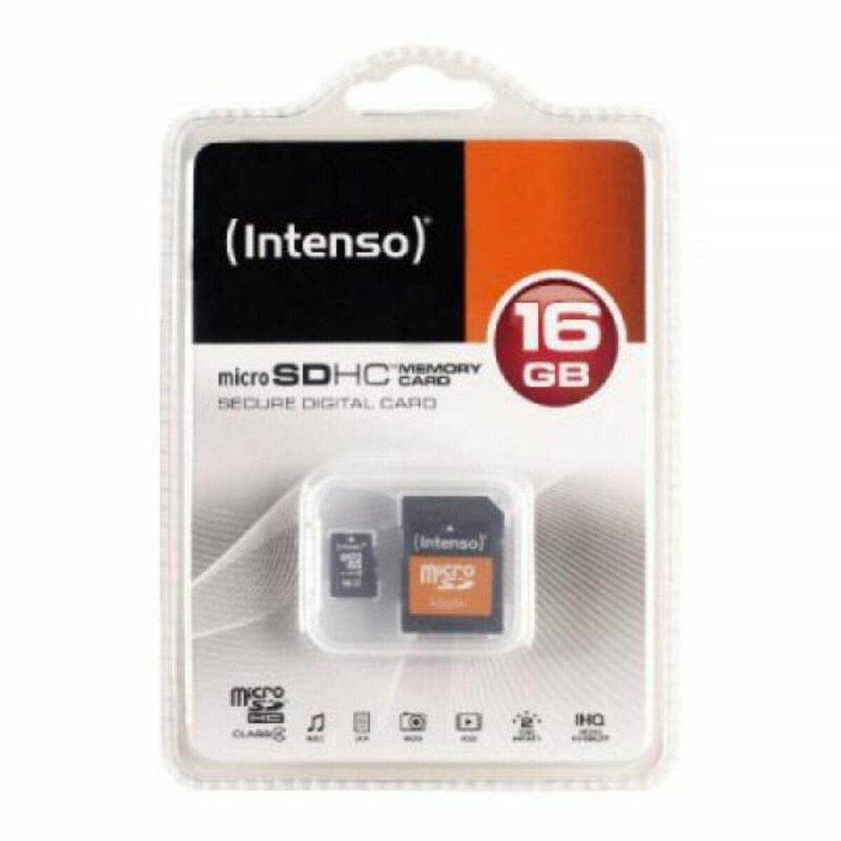 Mikro Sd Hukommelseskort Med Adapter Intenso 3413470 16 Gb Klasse 10